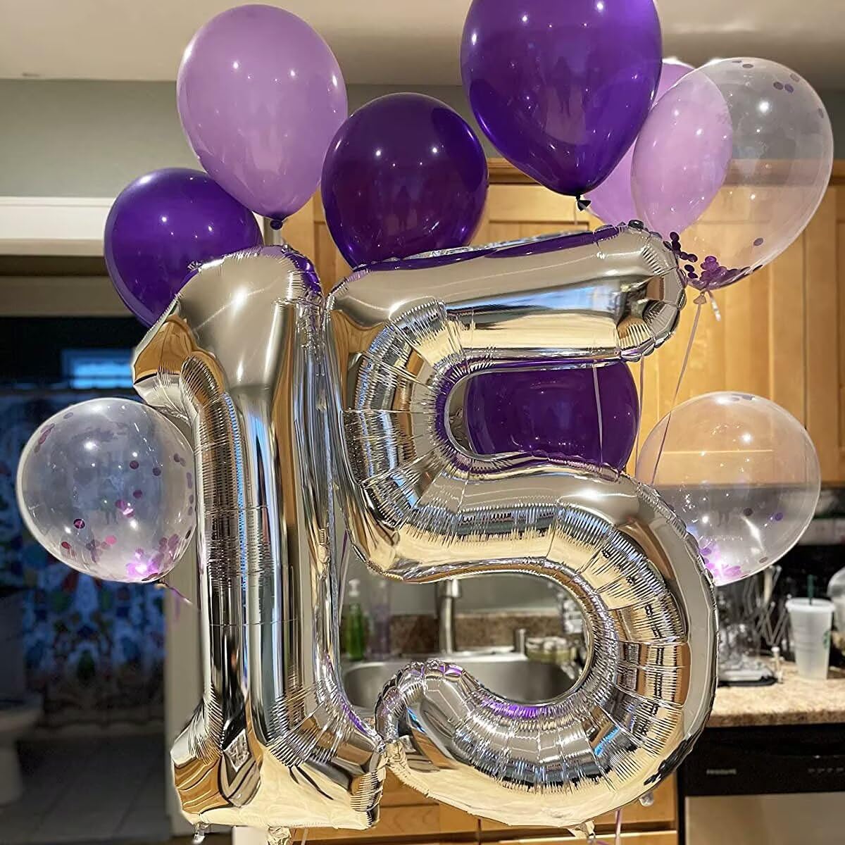 LVMOQIQIU Silver Number Balloons – 40in Foil 37 & 73 for Birthday & Wedding Decor