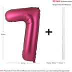 LVMOQIQIU 40 Inch Burgundy 37 Number Balloons - Large Foil Number 37 for Birthday, Wedding, Anniversary