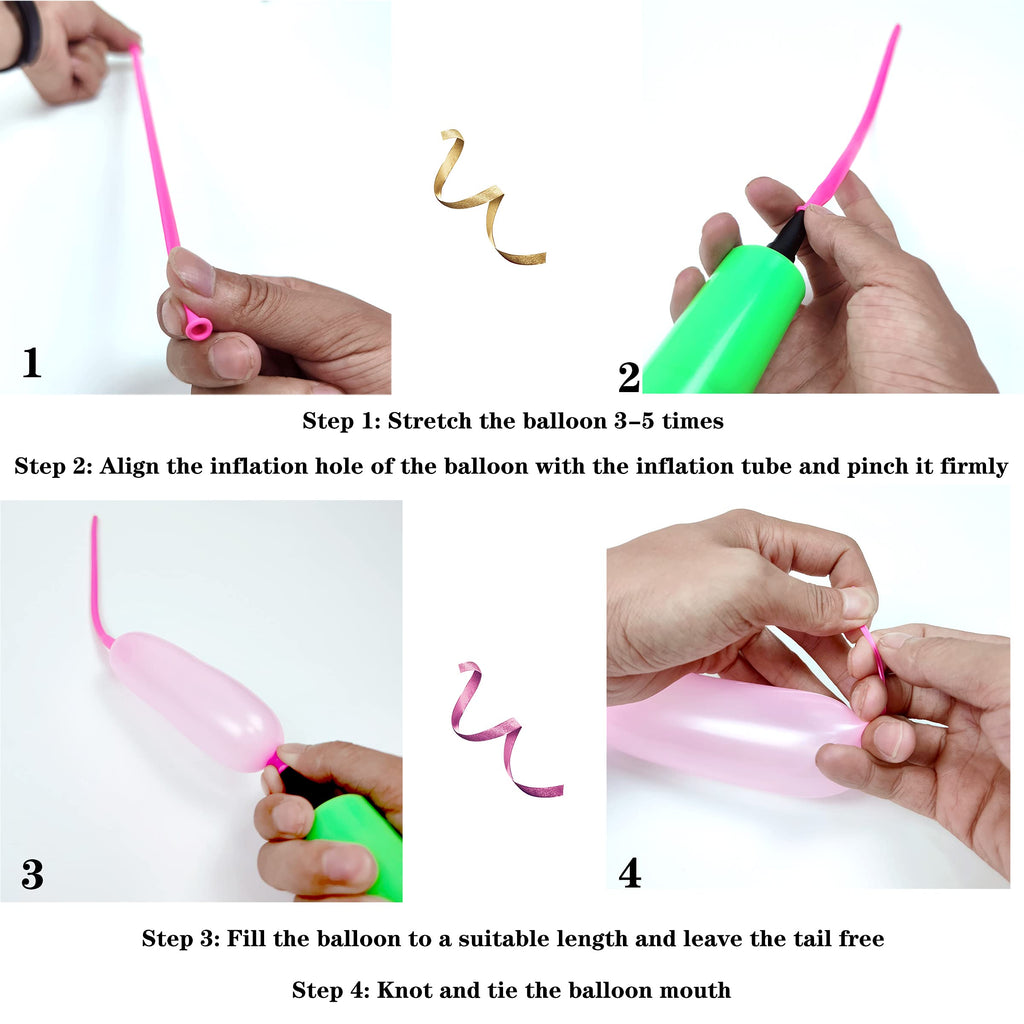 LXZFCRG 260 Balloons – Pack of 100 Long Balloon Animals for Parties