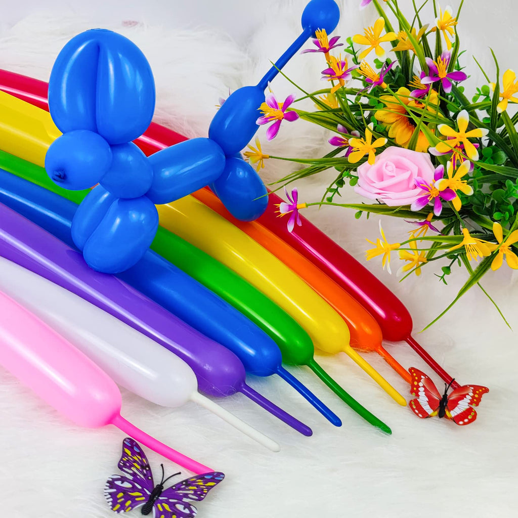 LXZFCRG 260 Balloons – Pack of 100 Long Balloon Animals for Parties