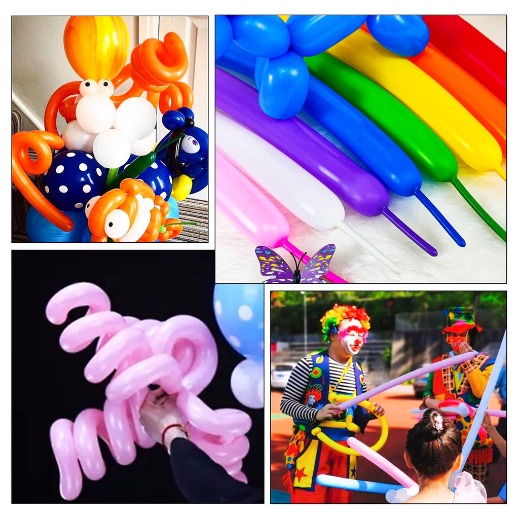 LXZFCRG 260 Clear Long Skinny Balloons – 100 Pcs for Balloon Art, Arch & Party Decor