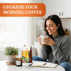 LYFE Organic Instant Decaf Mushroom Coffee – 40 Servings | Lion’s Mane, Chaga, Cordyceps & Turkey Tail