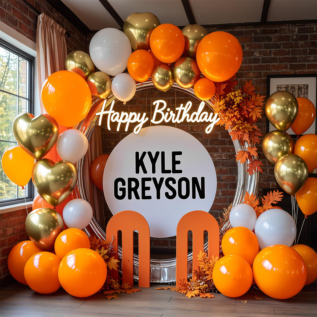 LYNSP Orange Balloons 100-Pack – 12-Inch Extra Thick Latex for Party Decor