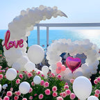 LYNSP White Latex Balloons - 100 Pack, 12 Inch for Weddings, Birthdays & Baby Showers