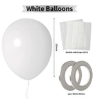 LYNSP White Latex Balloons - 100 Pack, 12 Inch for Weddings, Birthdays & Baby Showers