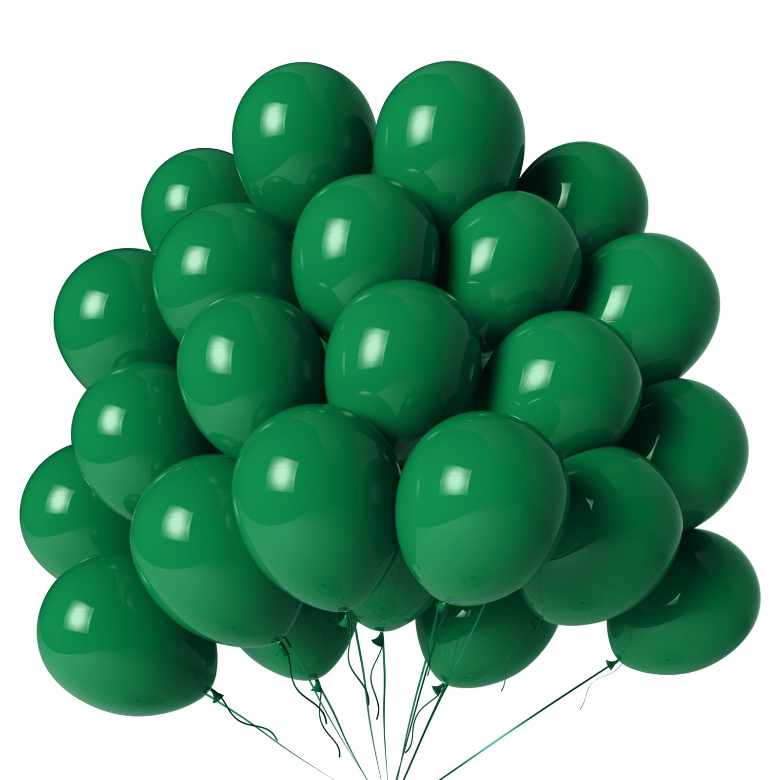 LYNSP Dark Green Balloons 100 Pack, 12-Inch Forest Green Latex Party Decor