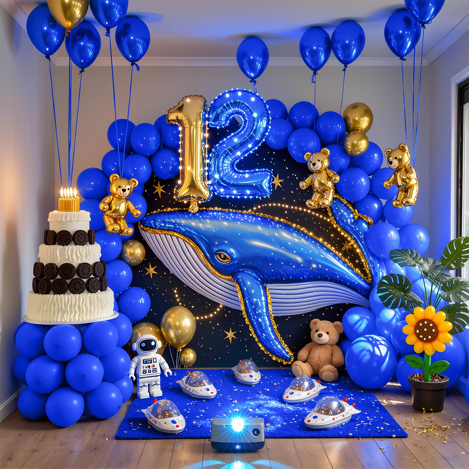 LYNSP Royal Blue Balloons 100 Pack – 12 inch Extra Thick Latex for Parties