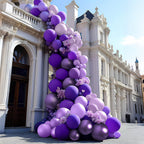 LYNSP Purple Balloons 100 Pack – 12in Lavender Lilac Metallic Chrome Party Decorations