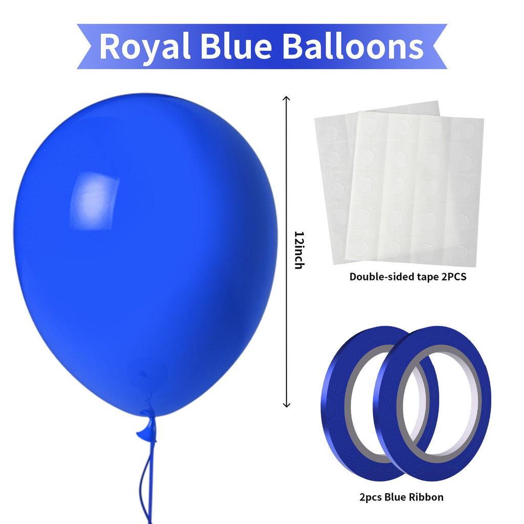 LYNSP Royal Blue Balloons 100 Pack – 12 inch Extra Thick Latex for Parties