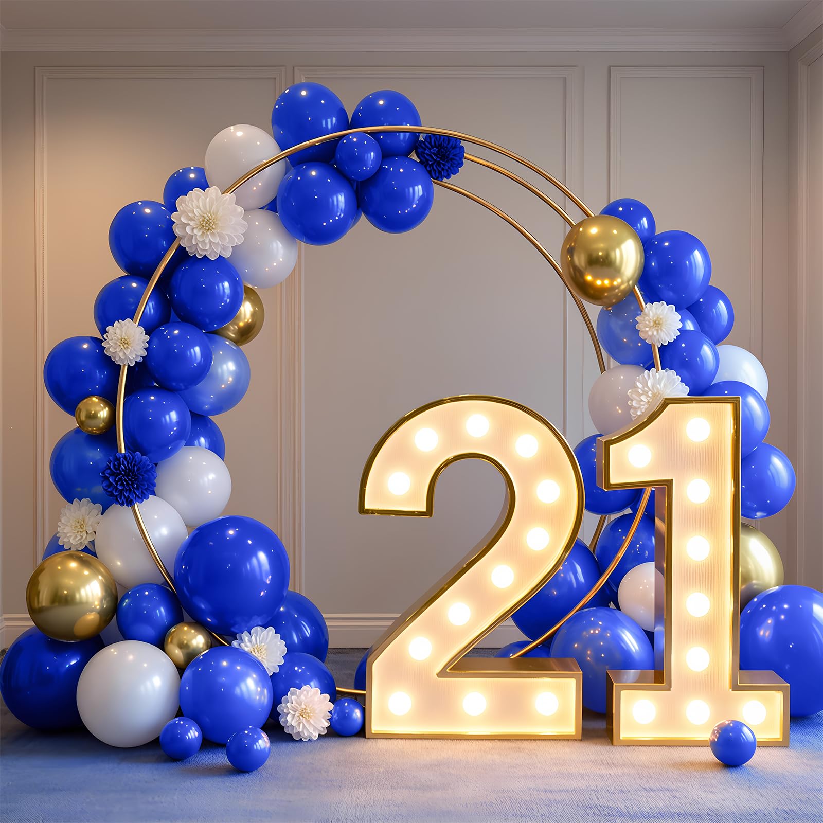 LYNSP Royal Blue Balloons 100 Pack – 12 inch Extra Thick Latex for Parties