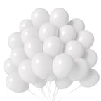 LYNSP White Latex Balloons - 100 Pack, 12 Inch for Weddings, Birthdays & Baby Showers