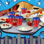 Lzuhoa 12 Pcs Spider Cups 16 oz with Lids & Straws – Birthday Party Favors