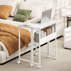 HOMCOM 63 cm Drop Leaf Writing Work Desk - White