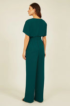 Mela Green Batwing Stretch Jumpsuit