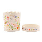 Love Life Mum Plant Pot with Saucer – Floral Ceramic Gift 11cm