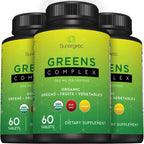 Premium USDA Organic Greens Superfood Tablets – 60 Tablets (Pack of 2) – Greens, Fruits & Veggies Daily Supplement