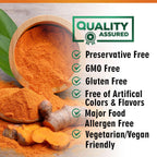 Turmeric Curcumin 1950mg – 95% Curcuminoids, Organic Turmeric & Ginger, BioPerine | 240 Capsules
