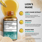 Lions Mane Liquid - USDA Organic Lion's Mane for Brain & Focus