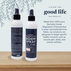 Magnesium Chloride Spray 8 oz – Additive-Free, Transdermal Magnesium for Feet & Body