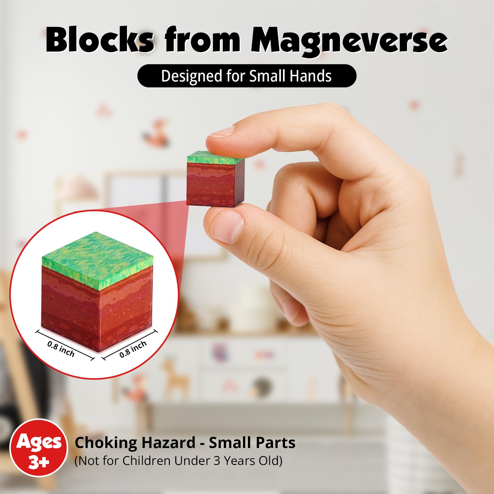 Magneverse 300 PCS 0.8in Magnetic Blocks – Portal Theme STEM Toys for Ages 3+