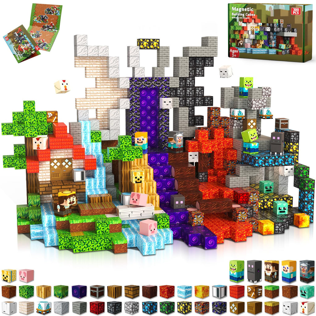 Magneverse 300 PCS 0.8in Magnetic Blocks – Portal Theme STEM Toys for Ages 3+
