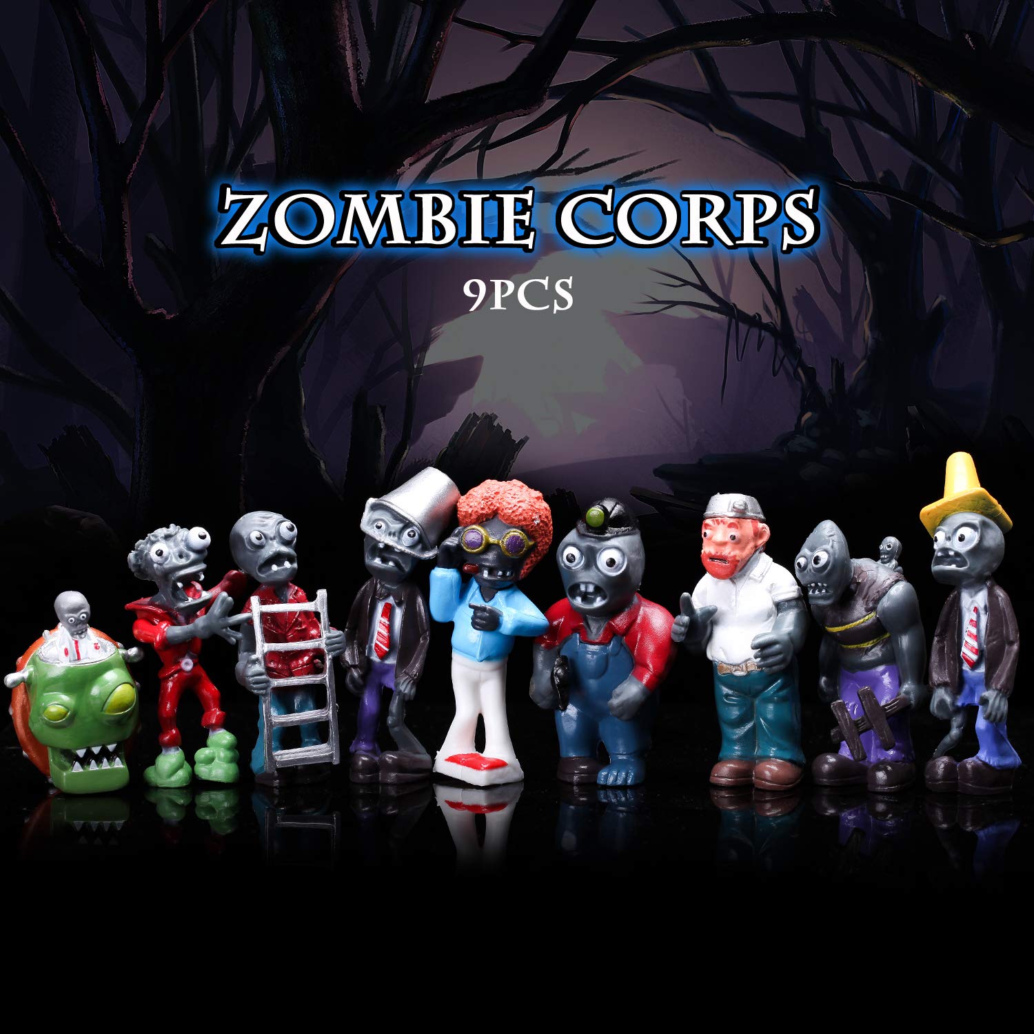 Maikerry 16Pcs PVZ Figures – Plants vs Zombies Cupcake Toppers & Decor Toys