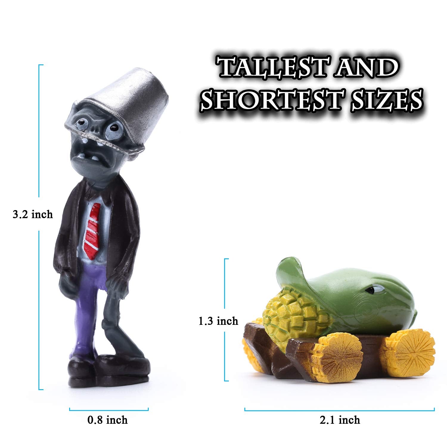 Maikerry 16Pcs PVZ Figures – Plants vs Zombies Cupcake Toppers & Decor Toys