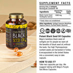 Maju Superfoods Black Seed Oil Capsules – 120 Count, 500mg, Cold-Pressed Nigella Sativa, 2% Thymoquinone, Organic Turkish Black Cumin