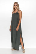 Makadamia beautiful viscose long dress