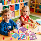 Malhaii 24 Pack Finger Lights Valentines Cards – Classroom Gifts & Party Favors