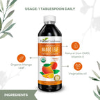 Mango Leaf Extract Liquid Organic - African Mango - Gut, Immunity, Digestive Support, General Wellness - Natural Supplements -12oz btl - Herbal Goodness