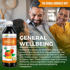 Mango Leaf Extract Liquid Organic - African Mango - Gut, Immunity, Digestive Support, General Wellness - Natural Supplements -12oz btl - Herbal Goodness