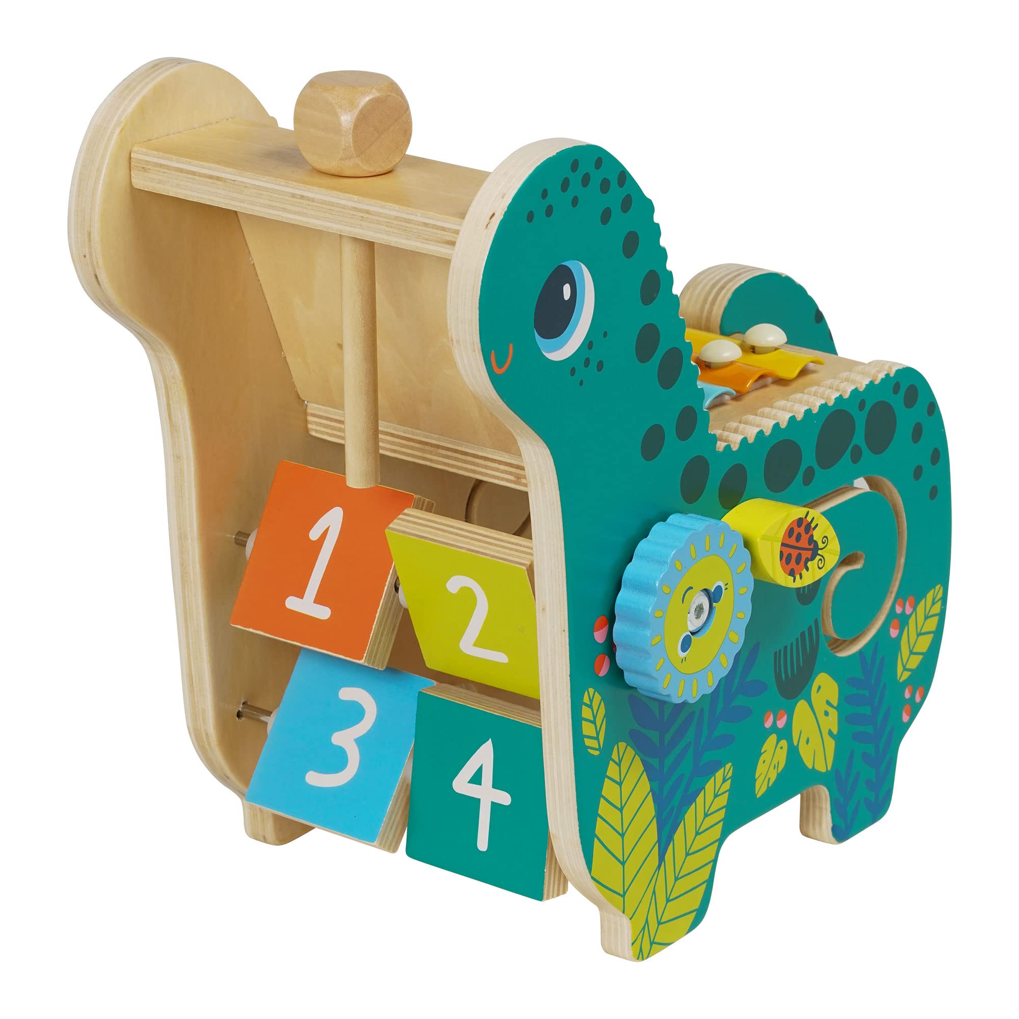 Manhattan Toy Musical Diego Dino: Wooden Dinosaur Toddler Xylophone & Activity Toy