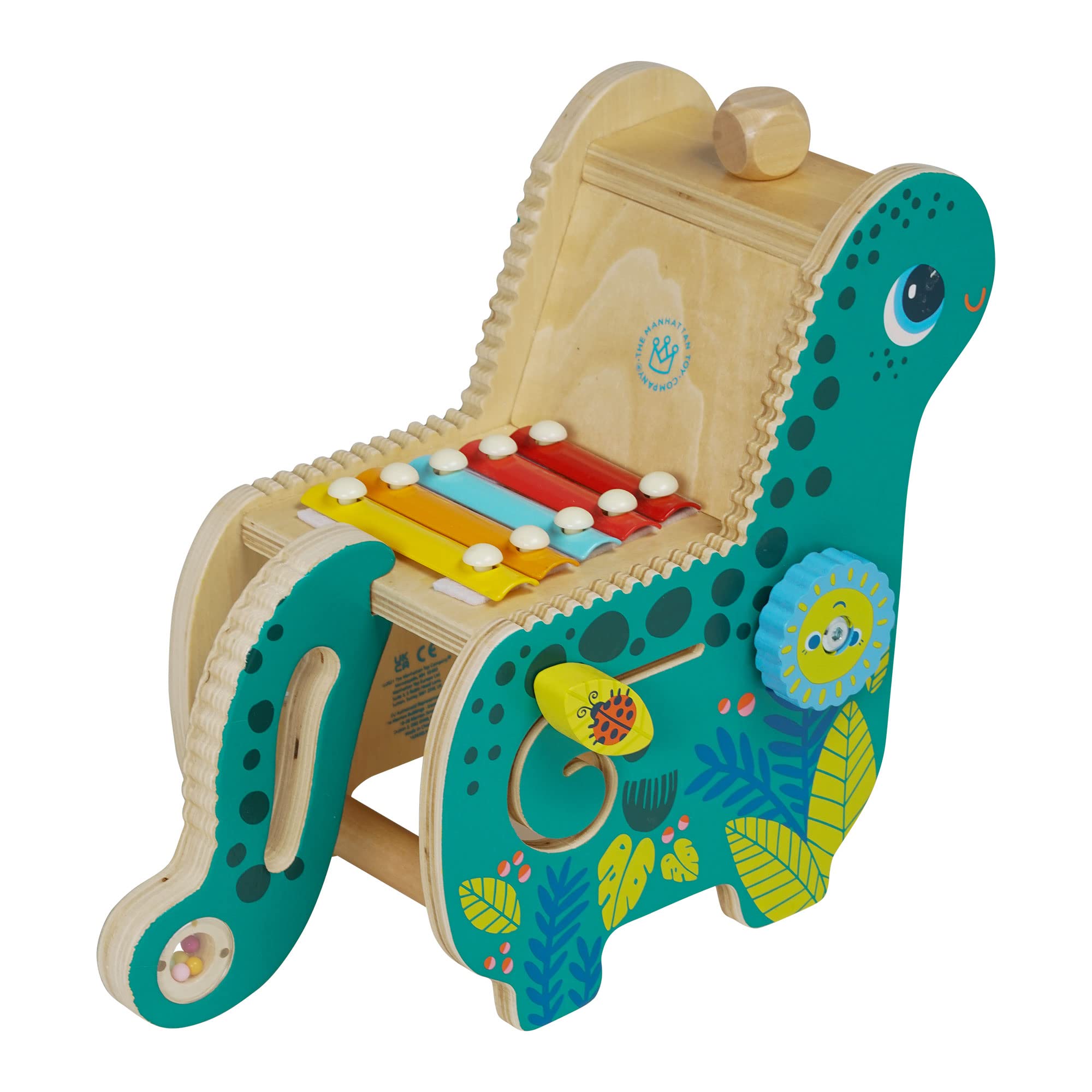 Manhattan Toy Musical Diego Dino: Wooden Dinosaur Toddler Xylophone & Activity Toy