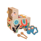 Manhattan Toy Musical Lili Llama – Wooden Toddler Instrument with Xylophone, Maraca Tail & More