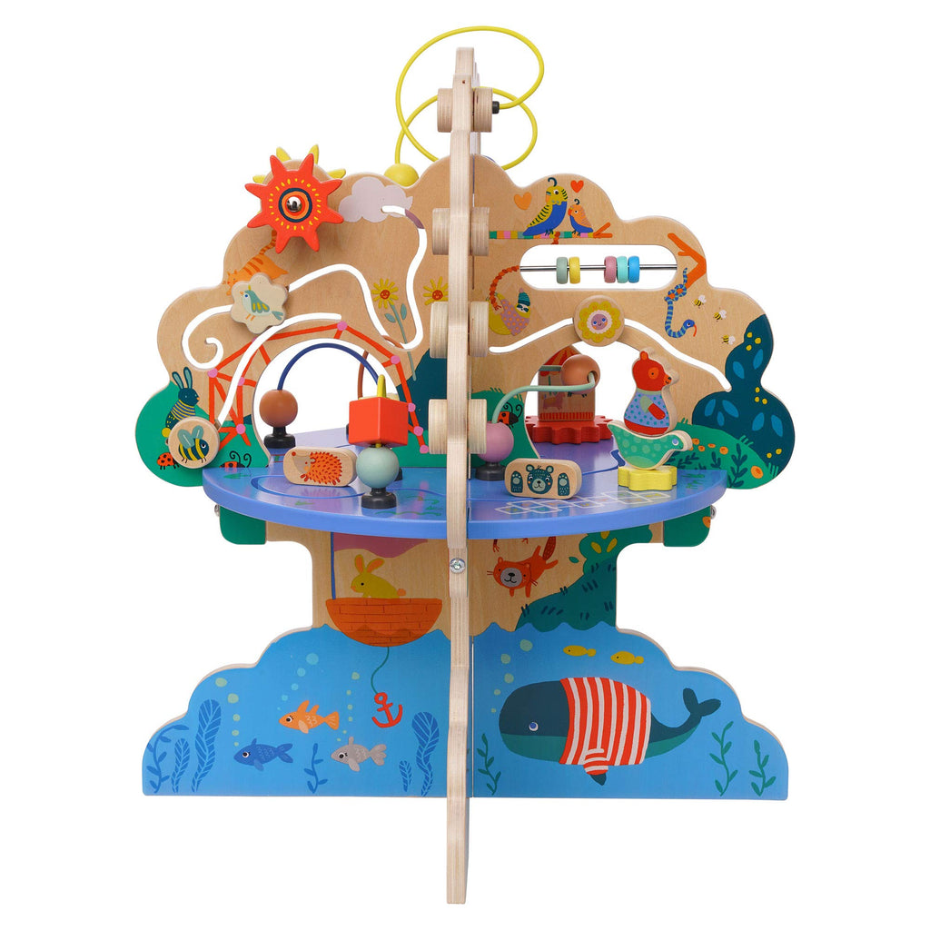 Manhattan Toy Playground Adventure: Wooden Toddler Activity Center with Gliders, Abacus Track & Spinners