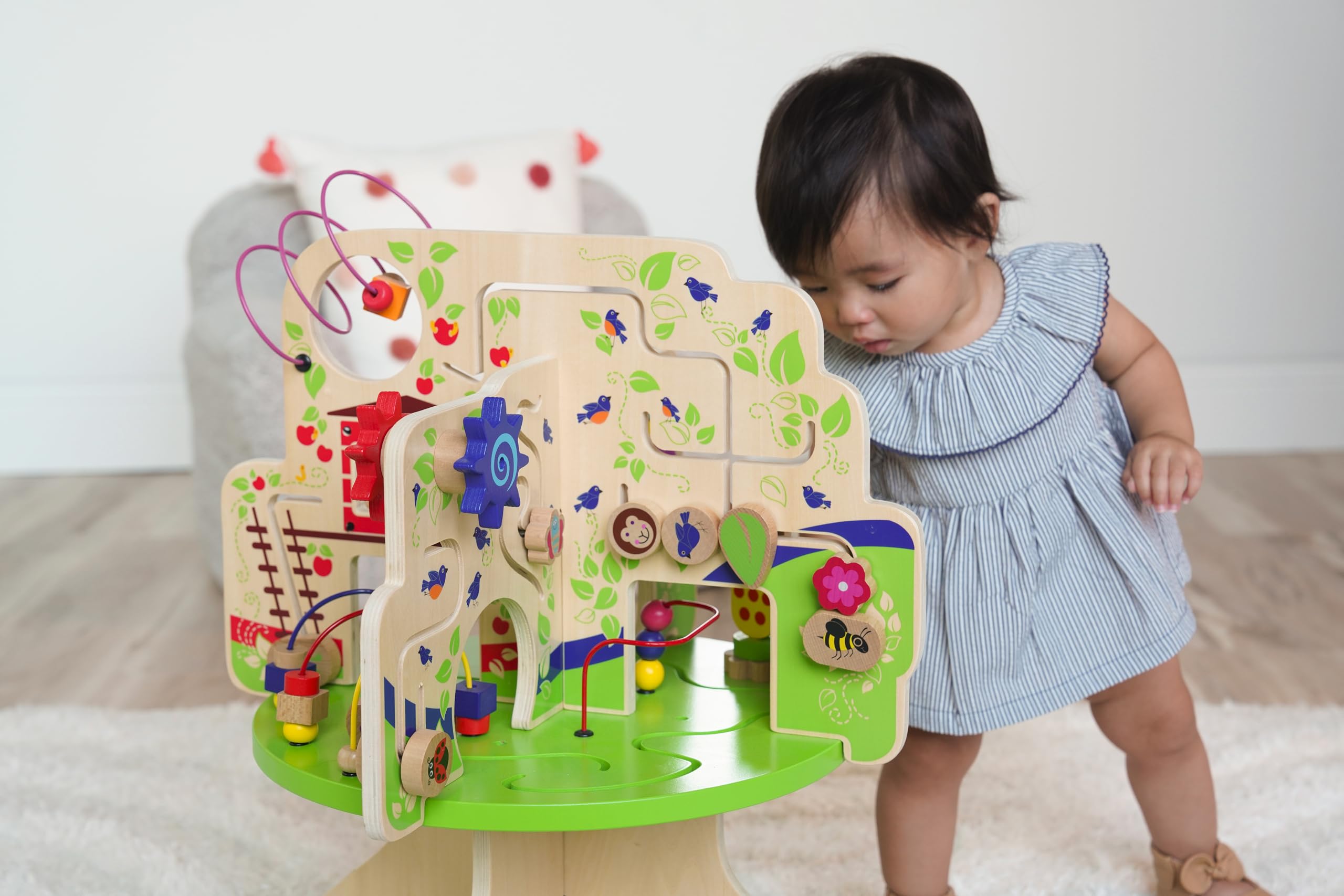 Manhattan Toy Tree Top Adventure Activity Center – Wooden Toddler Play Center (22.5 x 18 x 18 in)