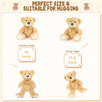 MaoGoLan 15 Pack Teddy Bears Bulk — 14-Inch Plush Toys for Baby Showers, Weddings & Party Decor