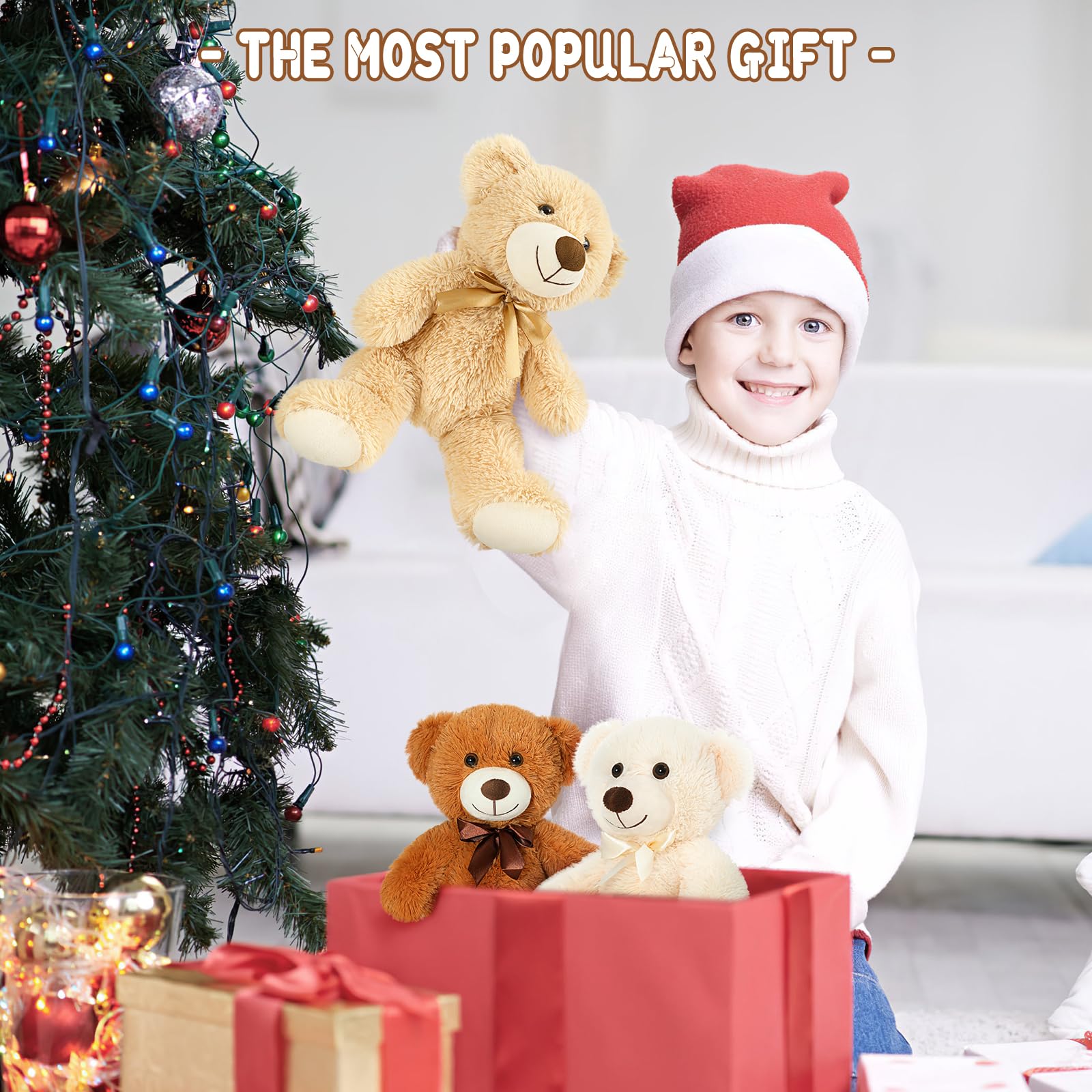 MaoGoLan 15 Pack Teddy Bears Bulk — 14-Inch Plush Toys for Baby Showers, Weddings & Party Decor