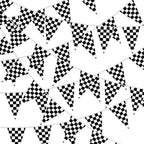 MARFOREVER 164 Ft Black and White Checkered Flag Banner – 80 Racing Flags Pennant Banner (17.7 x 11.8 in) for Indoor/Outdoor Parties