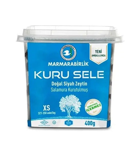Marmarabirlik Kuru Sele Natural Black Olives XS 400g