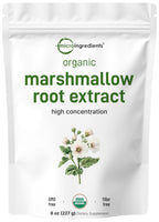Organic Marshmallow Root Powder 8 oz - Filler-Free, Non-GMO, Vegan | Micro Ingredients
