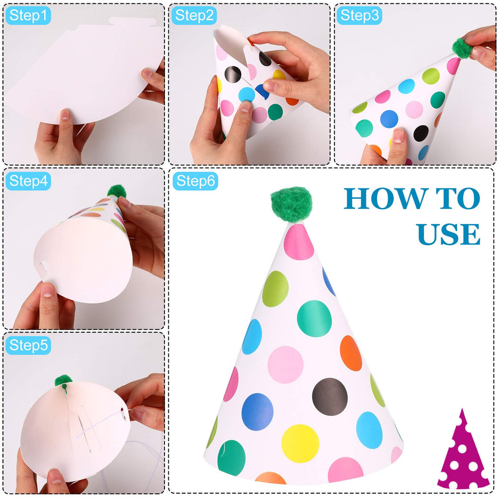 Marspark 25 Pcs Party Set – Banner, Glasses, Whistles & Cone Hats (Festive Classic)