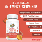 MaryRuth Organic Creatine Gummies – 3g per Serving, Vegan & Sugar Free, Tangerine Citrus
