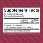 MaryRuth Organics Berberine 1000 mg – 30 Servings | Vegan Capsules