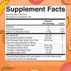 MaryRuth Organics Vegan Omega 3-6-7-9 Gummies – 120 Count | Non-GMO