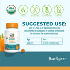 MaryRuth Organics Vitamin C Gummis | USDA Bio - Vegan, Gentechnikfrei - Immunsystem & Wohlbefinden - Orangengeschmack - 60 Stück