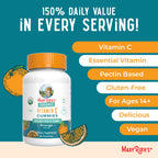 MaryRuth Organics Vitamin C Gummis | USDA Bio - Vegan, Gentechnikfrei - Immunsystem & Wohlbefinden - Orangengeschmack - 60 Stück