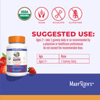 MaryRuth Organics Organic Vitamin D3 Gummies 1000 IU | USDA Organic | 60 Count