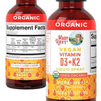 MaryRuth's Vitamin D3 + K2 Liquid Spray | Vegan, Organic, Gluten Free | 1 fl oz